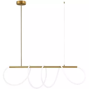 Потолочная люстра на штанге светодиодная с гибким неоном Loft It Thread 10388P/A Brass