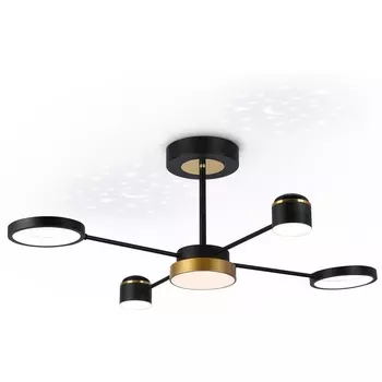 Потолочная люстра (+ночной режим) на штанге светодиодная с пультом звездное небо Ambrella Comfort FL51632