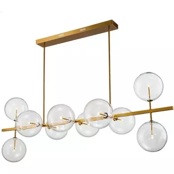 Потолочная люстра на штангеDelight Collection Globe Mobile KG0965P-10L brass в форме шара DeLight Collection
