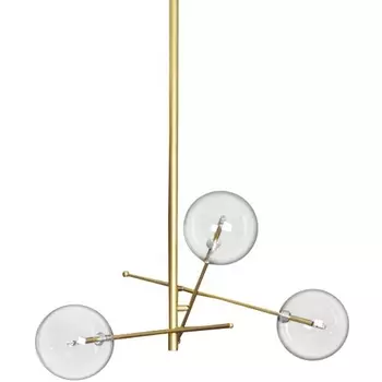 Потолочная люстра молекулы на штангеDelight Collection Globe Mobile 9307P-3A gold DeLight Collection