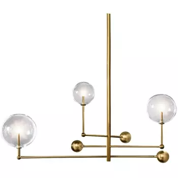 Потолочная люстра на штангеDelight Collection Globe Mobile KG0835P-3 brass в форме шара DeLight Collection