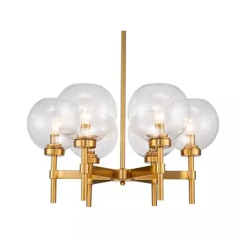 Потолочная люстра на штангеDelight Collection Jade KM1106P-6 brass в форме шара DeLight Collection