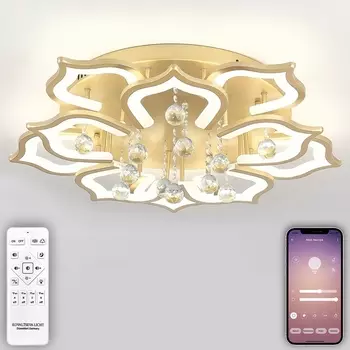 Потолочная LED люстра с ПДУ Natali Kovaltseva Florel INNOVATION STYLE 83053 с цветами