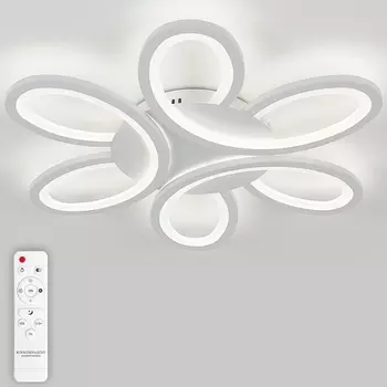 Потолочная люстра Natali Kovaltseva Simply LED LAMPS 81119 с пультом ДУ 140W, белый, LED