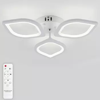 Потолочная люстра Natali Kovaltseva Simply LED LAMPS 81404 с пультом ДУ 60W, белый, LED