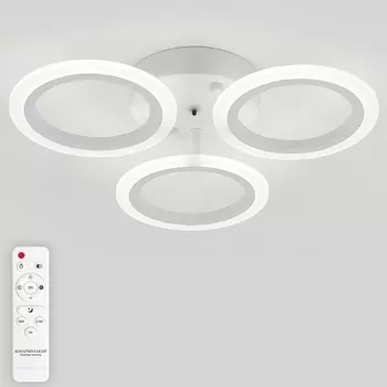 Потолочная люстра Natali Kovaltseva Simply LED LAMPS 81405 с пультом ДУ 48W, белый, LED