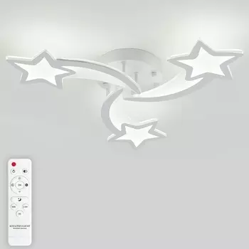 Потолочная люстра звезды Natali Kovaltseva Simply LED LAMPS 81402 с пультом ДУ 80W, белый, LED