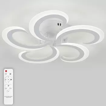 Потолочная люстра Natali Kovaltseva Simply LED LAMPS 81409 с пультом ДУ 80W, белый, LED