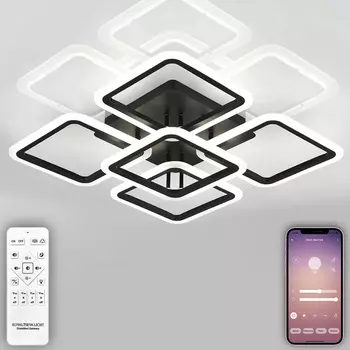 Потолочная люстра с пультом ДУ Natali Kovaltseva Spektr HIGH-TECH LED LAMPS 82022 BLACK