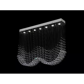 Потолочная люстра хрустальная Newport 8400 8407/PL chrome с подвесками