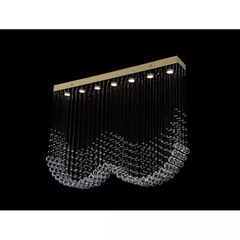 Потолочная люстра хрустальная Newport 8400 8407/PL gold с подвесками