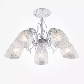 Потолочная люстра Nimfa 70039/5 белый с серебром (Eurosvet)