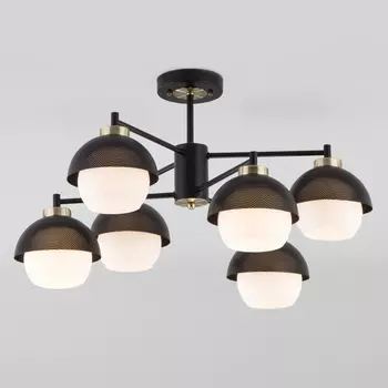 Потолочная люстра 70106/6 Eurosvet Nocciola черный (Умный дом, Алиса, WiFi, голосовое управление) шарики