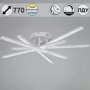 Потолочная люстра (+ночной режим) светодиодная на штанге с пультом Reluce 77138-0.3-05