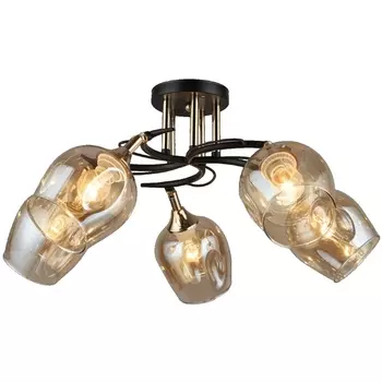 Потолочная люстра P6006-5 BK+GD Мелодия Света SS1N 000054528