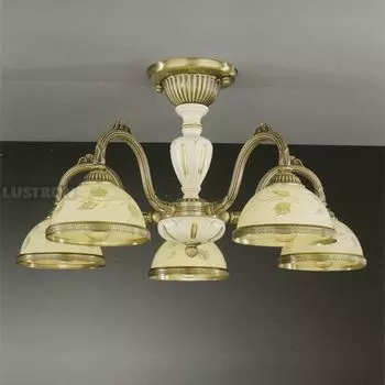 Потолочная люстра PL.6828/5 Reccagni Angelo 6828 PL 6828/5 листья