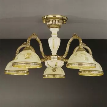 Потолочная люстра PL.6928/5 Reccagni Angelo 6928 PL 6928/5 листья