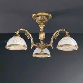 Потолочная люстра с узором в клетку PL.7022/3 Reccagni Angelo 7022 PL 7022/3