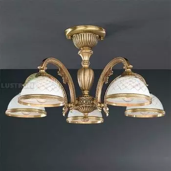 Потолочная люстра с узором в клетку PL.7022/5 Reccagni Angelo 7022 PL 7022/5