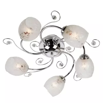 Потолочная люстра 9677/5 хром Eurosvet Roksana