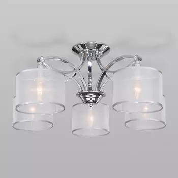 Потолочная люстра с управлением смартфоном 60124/5 Eurosvet Fabiola хром