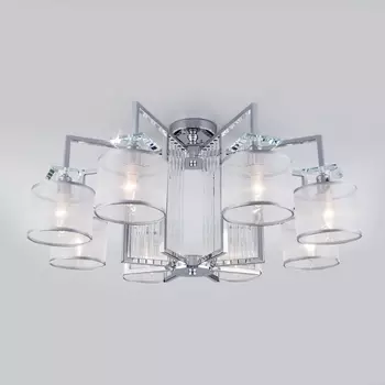 Потолочная люстра с управлением смартфоном 60123/8 Eurosvet Fargo хром