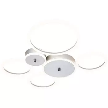 Потолочная люстра (+ночной режим) с пультом 10268/6 LED*72W Escada Saturn 10268/6LED Silver