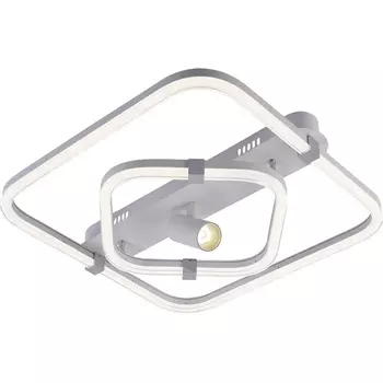 Потолочная люстра (+ночной режим) с пультом со спотом Escada Factor 10280/2LED 62+3Вт, металл/акрил, хром