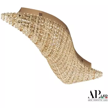 Потолочная люстра хрустальная светодиодная APL LED Sicilia SH507.2.80.R.Gd.3000.Clear.721