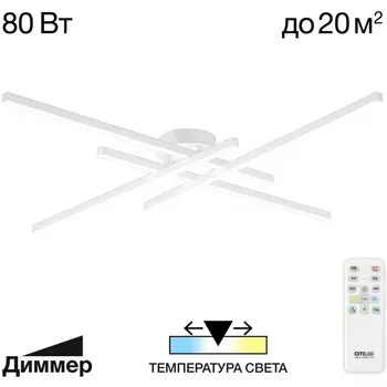 Потолочная люстра с пультом светодиодная Citilux Стиг CL203140