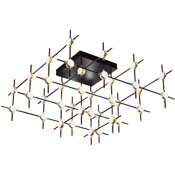 Потолочная люстра светодиодная Delight Collection Molecular MX18001067-36A black/gold DeLight Collection