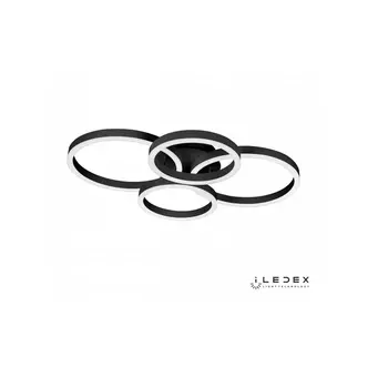 Потолочная люстра светодиодная диммируемая с пультом Ring-New 6815-300/400-X-T BK (iLedex)