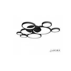 Потолочная люстра светодиодная диммируемая с пультом 9004-8L-X BK iLedex Ring Star