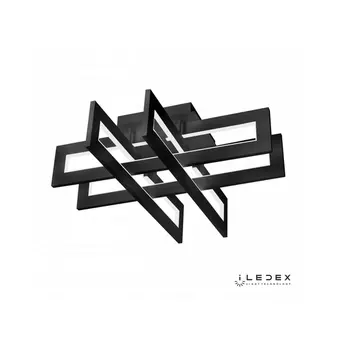 Потолочная люстра светодиодная диммируемая с пультом Stalker 9082-600*600-X 96W BK (iLedex)