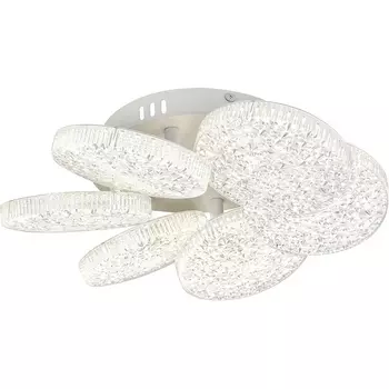 Потолочная люстра (+ночной режим) с пультом светодиодная Escada Agata 10278/6LED 75Вт, изменение цветовой температуры с помощью выключателя, металл/акрил, белый