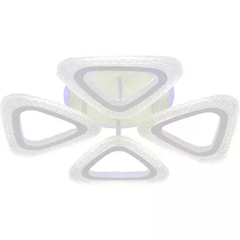 Потолочная люстра светодиодная Escada Candy 10300/4LED BL 45Вт, с ПДУ, металл/акрил, белый/прозрачный