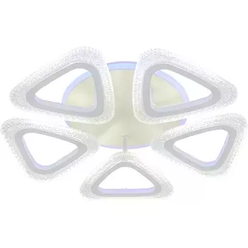 Потолочная люстра светодиодная Escada Candy 10300/5LED BL 50Вт, с ПДУ, металл/акрил, белый/прозрачный