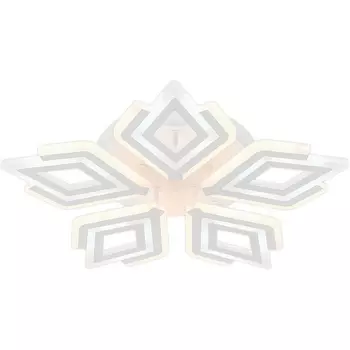 Потолочная люстра (+ночной режим) светодиодная Escada Ceres 10288/5LED 85Вт, с ПДУ, металл/акрил, белый