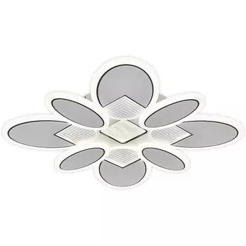 Потолочная люстра (+ночной режим) светодиодная Escada Dune 85Вт, с ПДУ металл/акрил, белый/чёрный