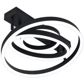 Потолочная люстра (+ночной режим) светодиодная Escada Enke 10266/3LED 80Вт, с ПДУ, металл/акрил, черный