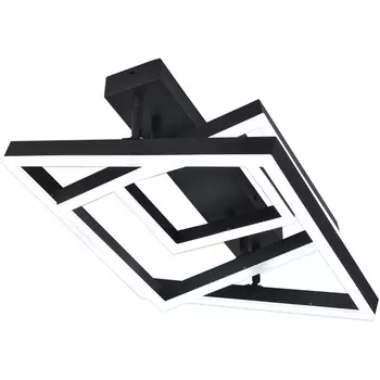 Потолочная люстра (+ночной режим) светодиодная Escada Enke 10267/3LED 80Вт, с ПДУ, металл/акрил, черный