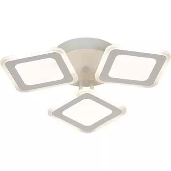 Потолочная люстра (+ночной режим) светодиодная Escada Erida 10288/3LED 56Вт, с ПДУ, металл/акрил, белый