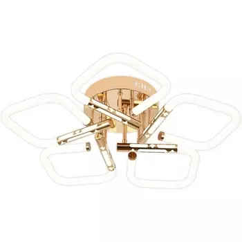 Потолочная люстра светодиодная Escada Lacerta 10265/5LED 85Вт, металл/акрил, золото