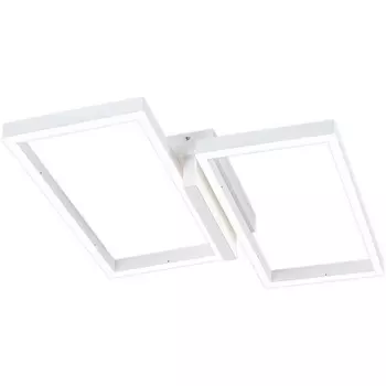 Потолочная люстра с пультом светодиодная Escada Scales 10209/2LED White 60Вт металл/акрил, белый/белый матовый