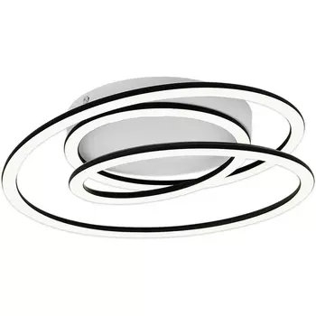 Потолочная люстра (+ночной режим) светодиодная Escada Spiral 626/A LED 70Вт, 3000-6400K, Ra>80, плавная регулировка мощности, изменение цветовой температуры, ПДУ, металл/силикон, черный