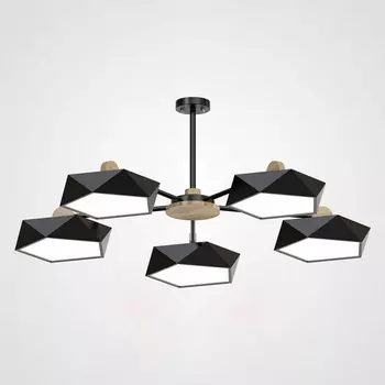 Люстра LED Geometric Ch 5 Черная ImperiumLoft Geometric-Ch01 (186749-26)