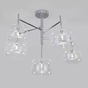 Потолочная люстра светодиодная 70128/5 Eurosvet Jar хром шарики