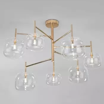 Потолочная люстра светодиодная 70128/7 Eurosvet Jar золото шарики