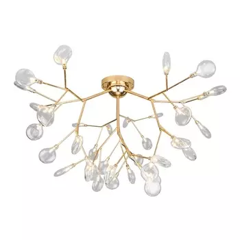 Потолочная люстра светодиодная Bogate's LAMELLA 566 золото лепестки