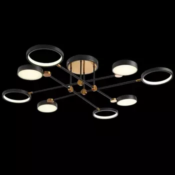 Потолочная люстра светодиодная LAMPS 81102/6C Natali Kovaltseva LOFT led BRASS BLACK